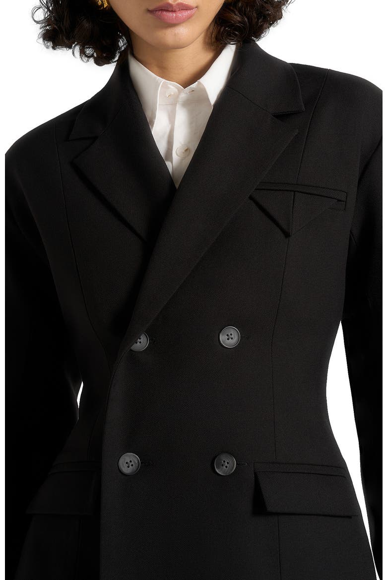 Maia Double Breasted Blazer, Alternate, color, Black