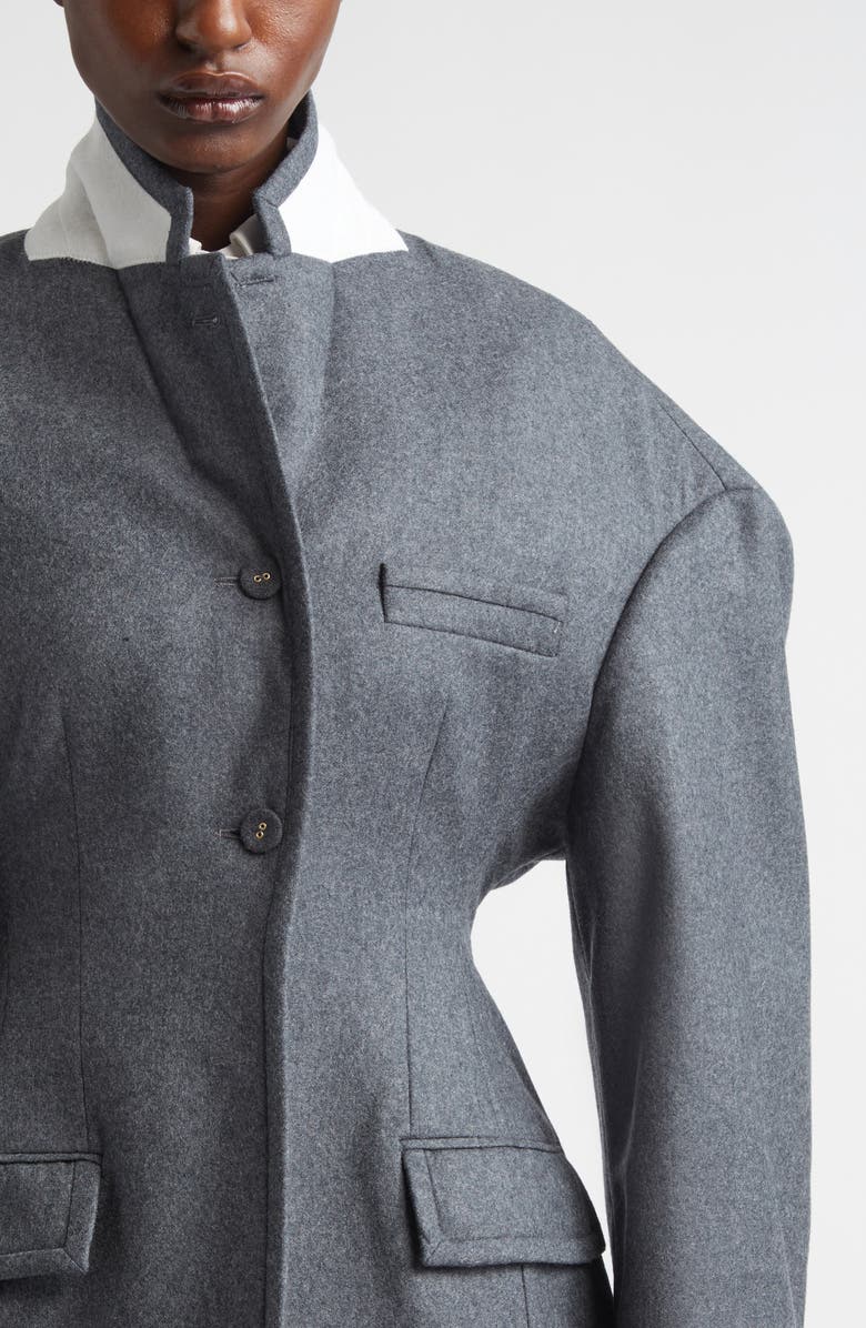 Thom Browne Nipped Waist Coat, Alternate, color, Dark Grey