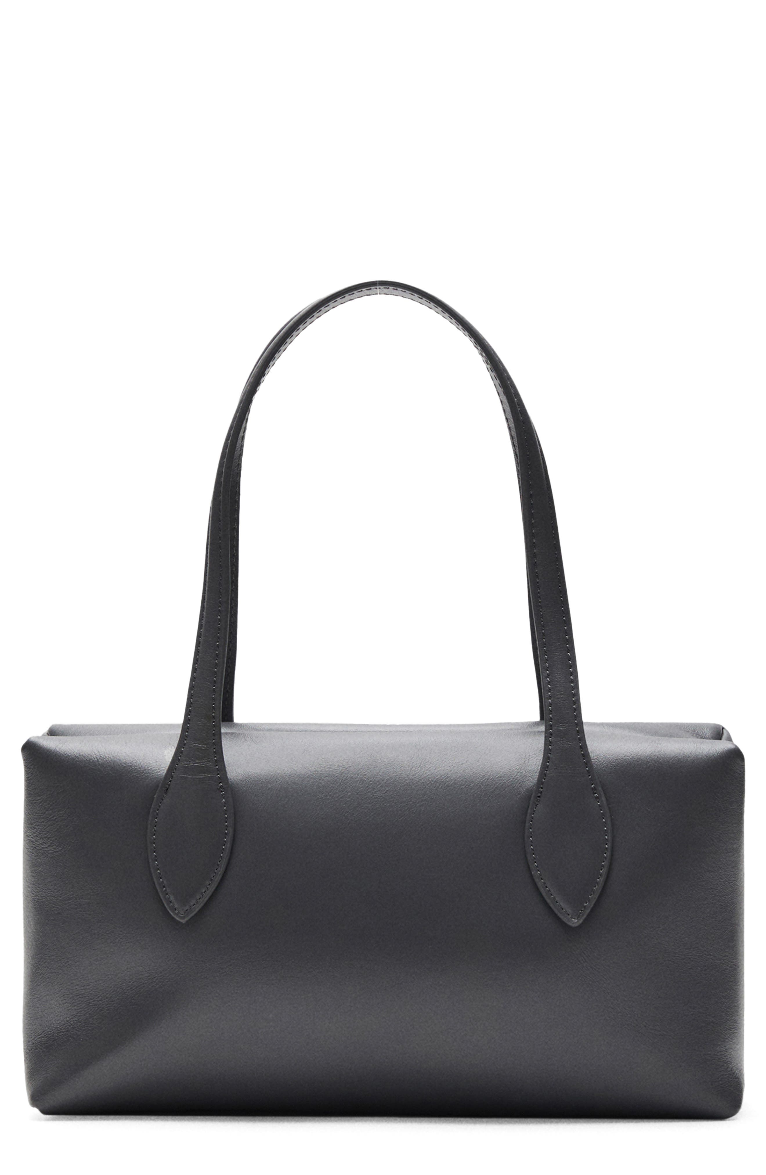 MANGO Selection Leather Shoulder Bag, Main, color, 