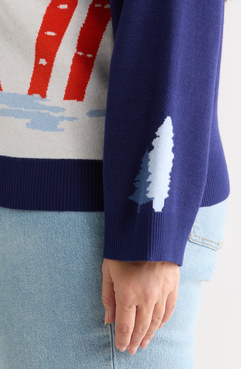 SUGARLIPS Mystic Mountain Sweater, Alternate, color, Navy Multi