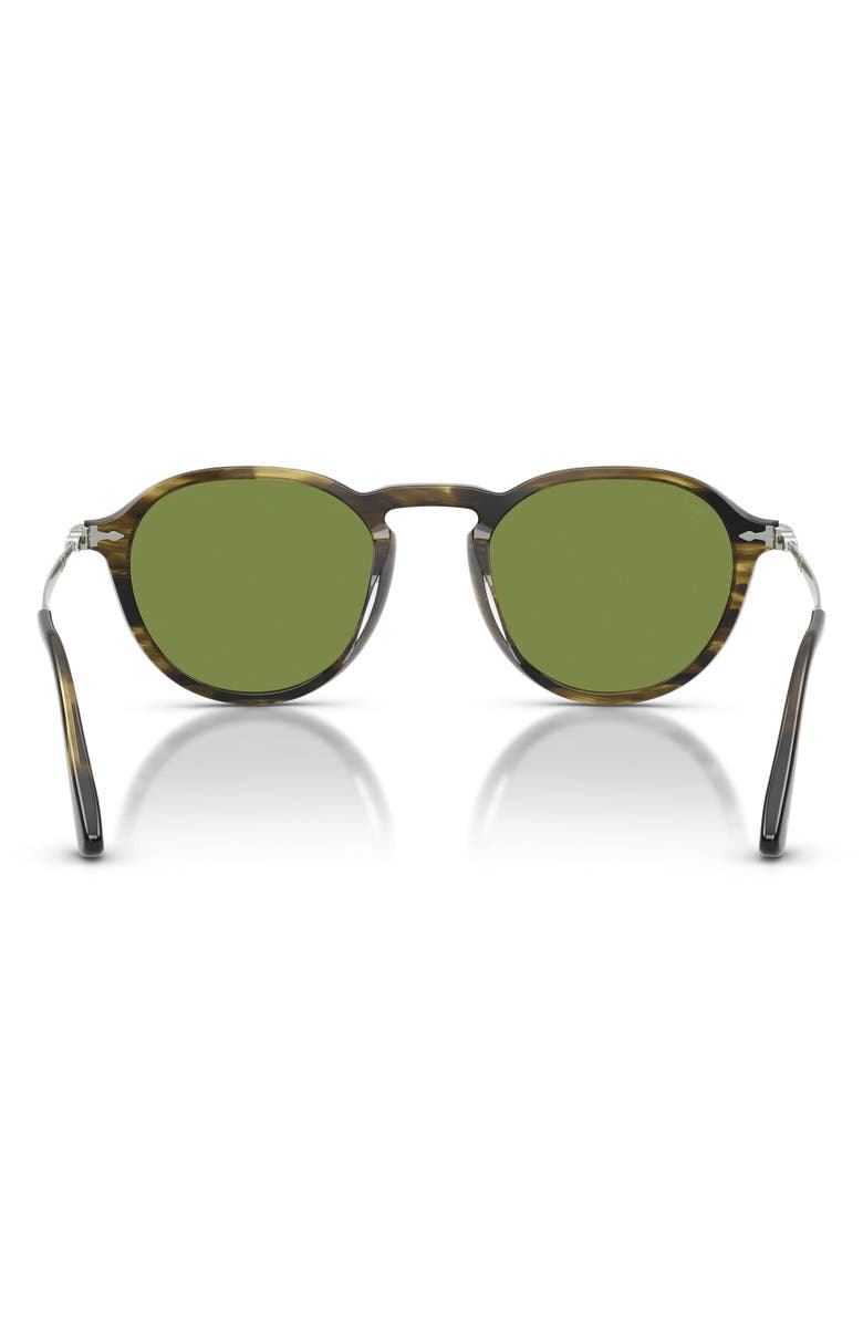 Persol 51mm Phantos Sunglasses, Alternate, color, Striped Black / Olive Green