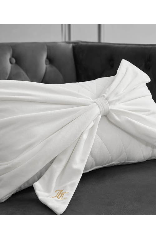 Juicy Couture Velvet Bow Accent Pillow