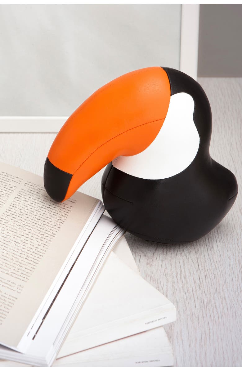 Zuny Toucan Toco Bookend, Alternate, color, Black Orange