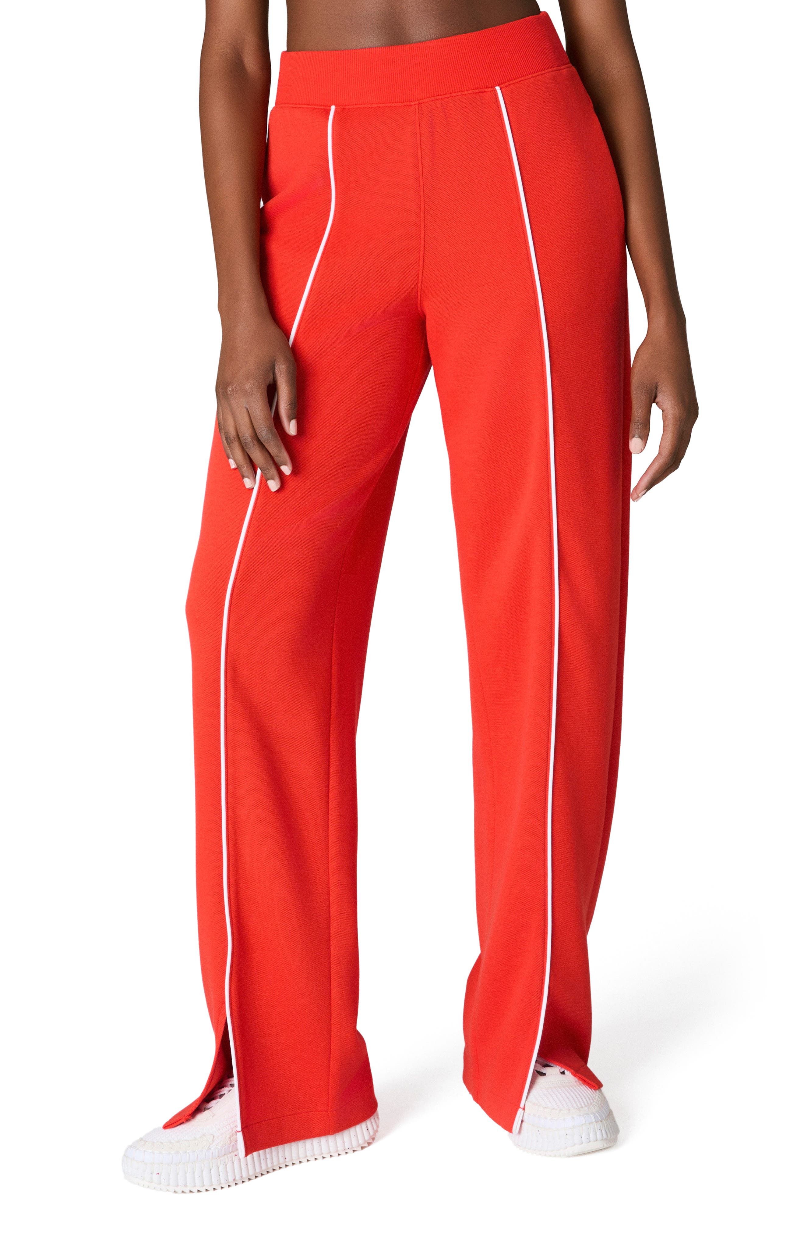 Spanx ® Airpiqué Straight Leg Pants In Red