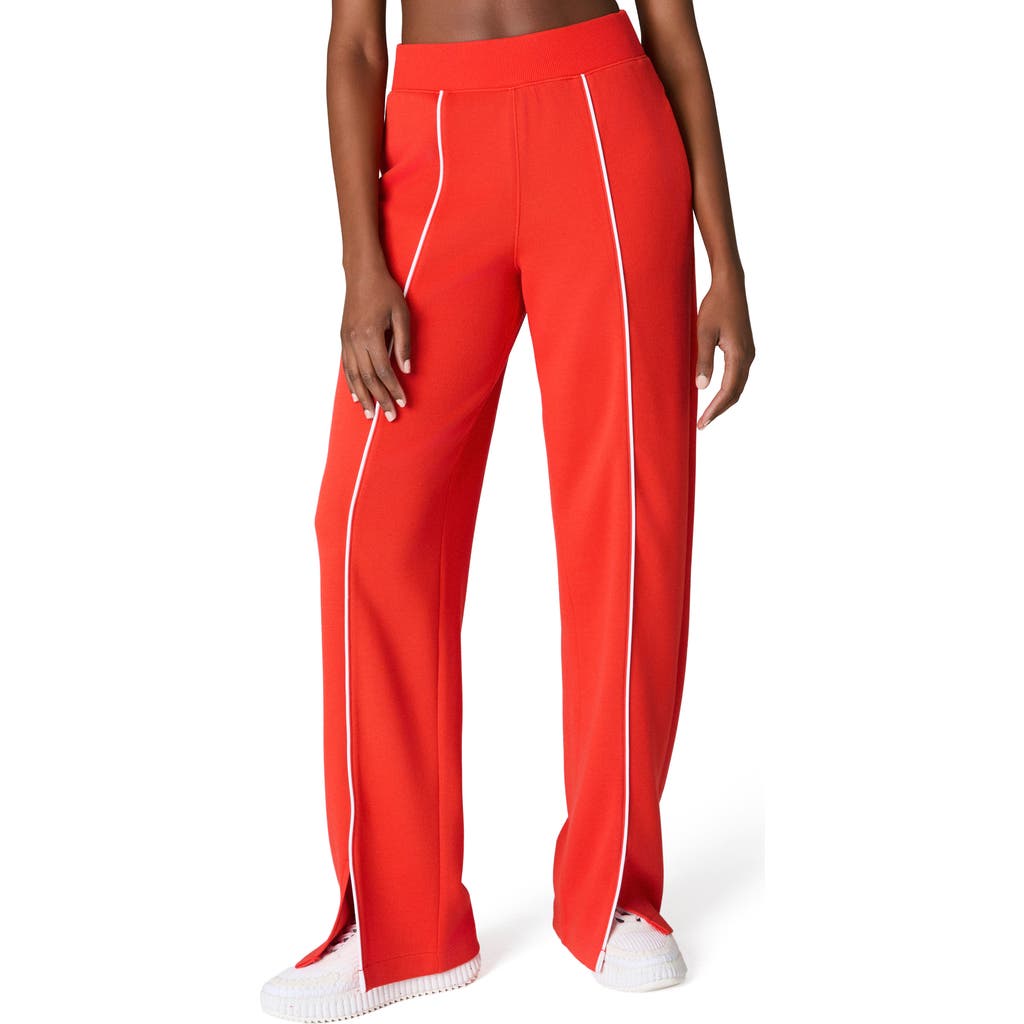 Spanx ® Airpiqué Straight Leg Pants In Red