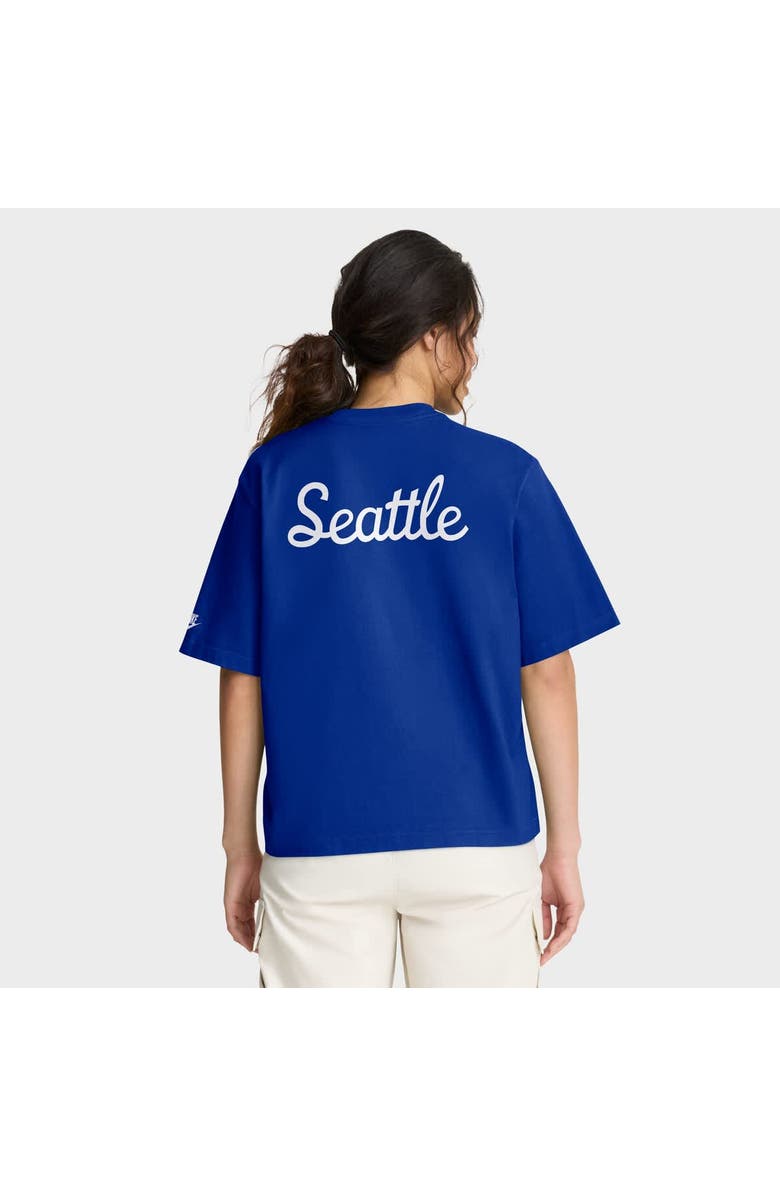 Nike Women's Nike Royal Seattle Seahawks Rewind Pocket Boxy T-Shirt, Alternate, color, 
