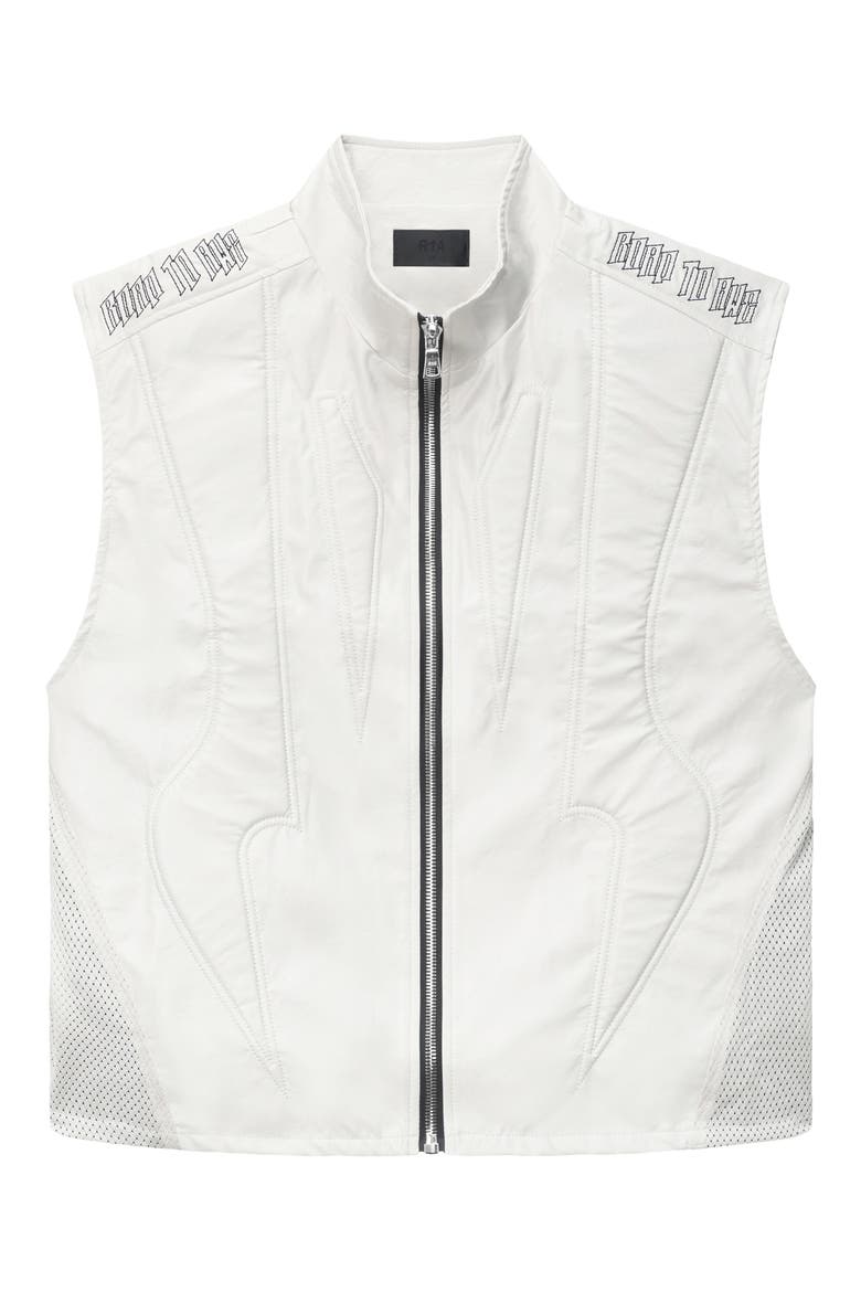 Noe Faux Leather Biker Vest, Alternate, color, GREY