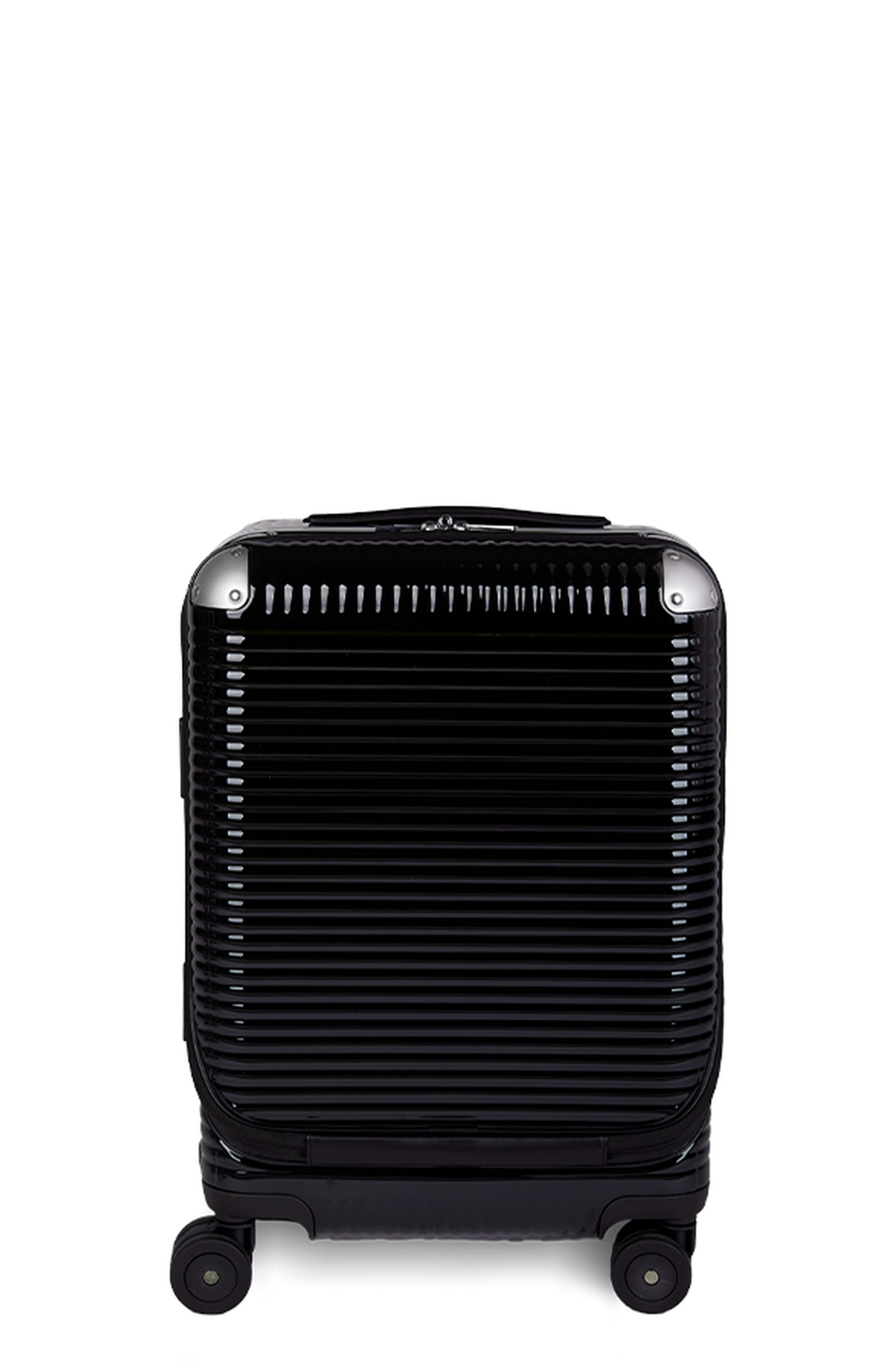 FPM - Fabbrica Pelletterie Milano - US Bank Light Spinner 53 Front Pocket Luggage, Alternate, color, Licorice Black