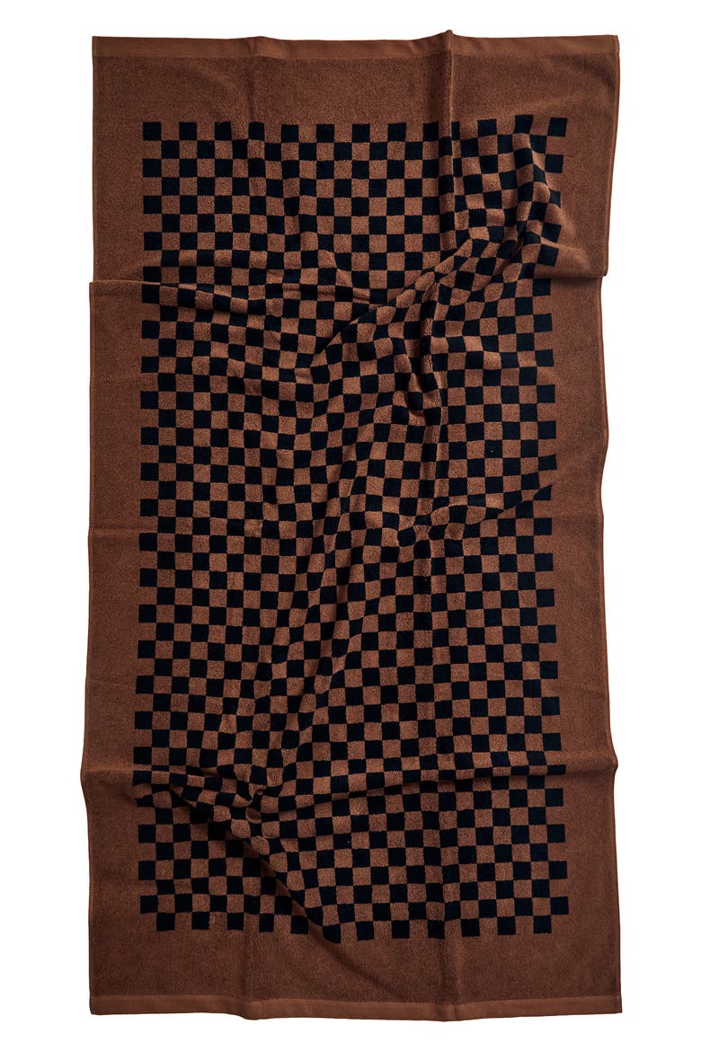 Roman Organic Cotton Pool Towel, Alternate, color, BLACK