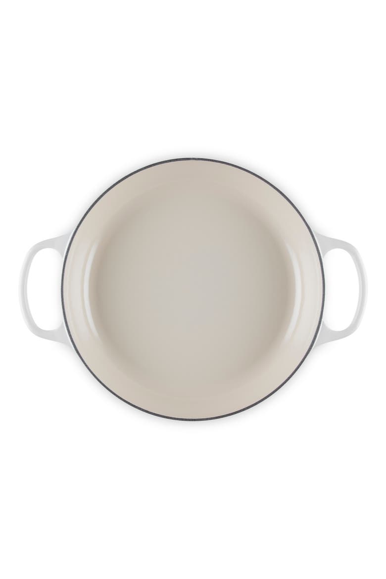 Signature 2.25-Quart Enameled Cast Iron Braiser, Alternate, color, WHITE