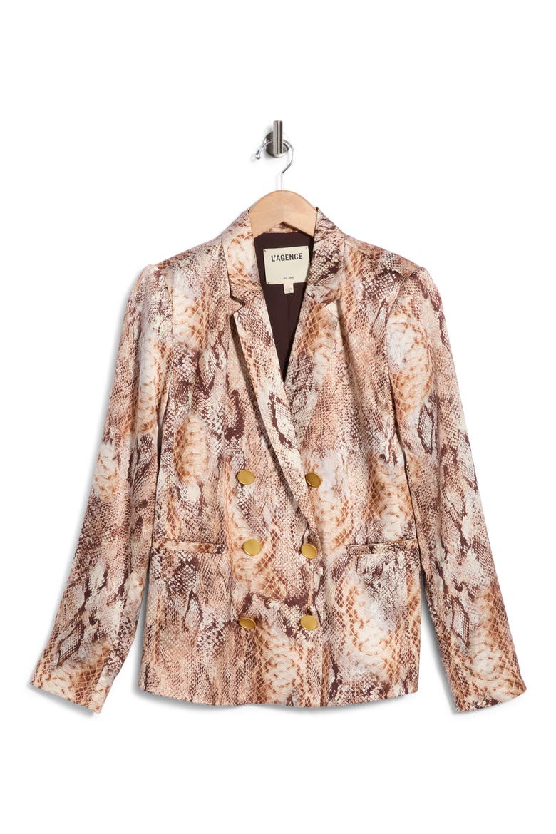 Colin Silk Blazer, Alternate, color, TAN MULTI WESTERN SNAKE