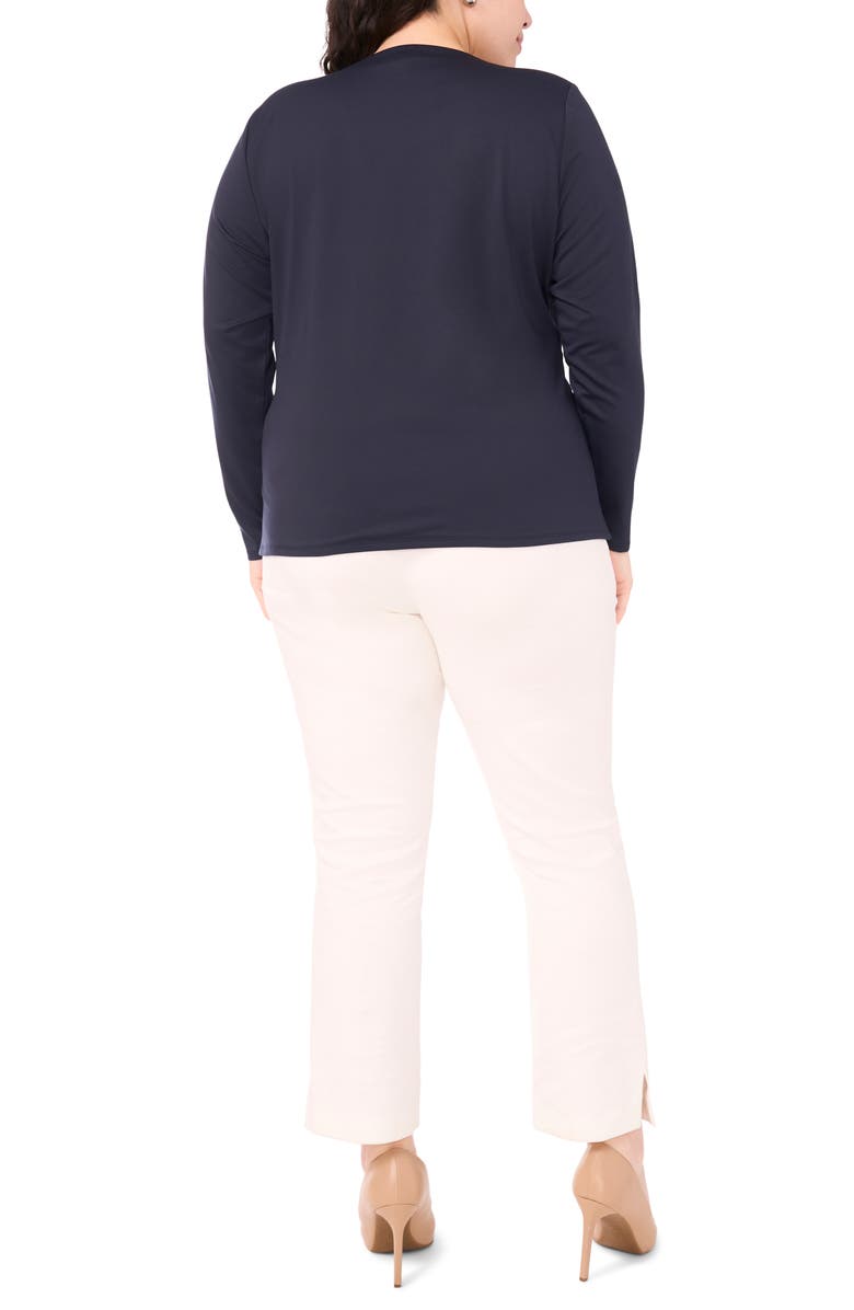 Halogen<sup>®</sup> Long Sleeve Wrap Top, Alternate, color, Navy Depth