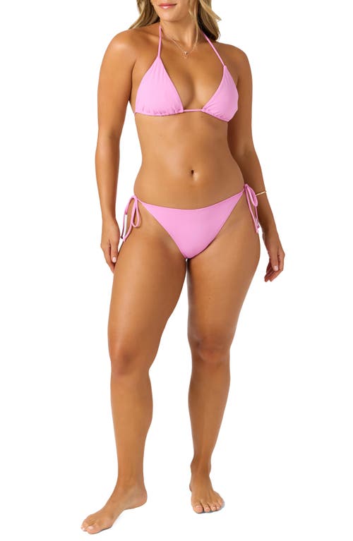O'neill Venice Saltwater Solids Bikini Top In Pink