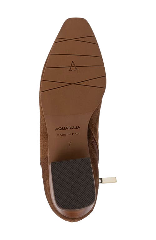 Aquatalia Carmie Cow Suede Bootie In Brown