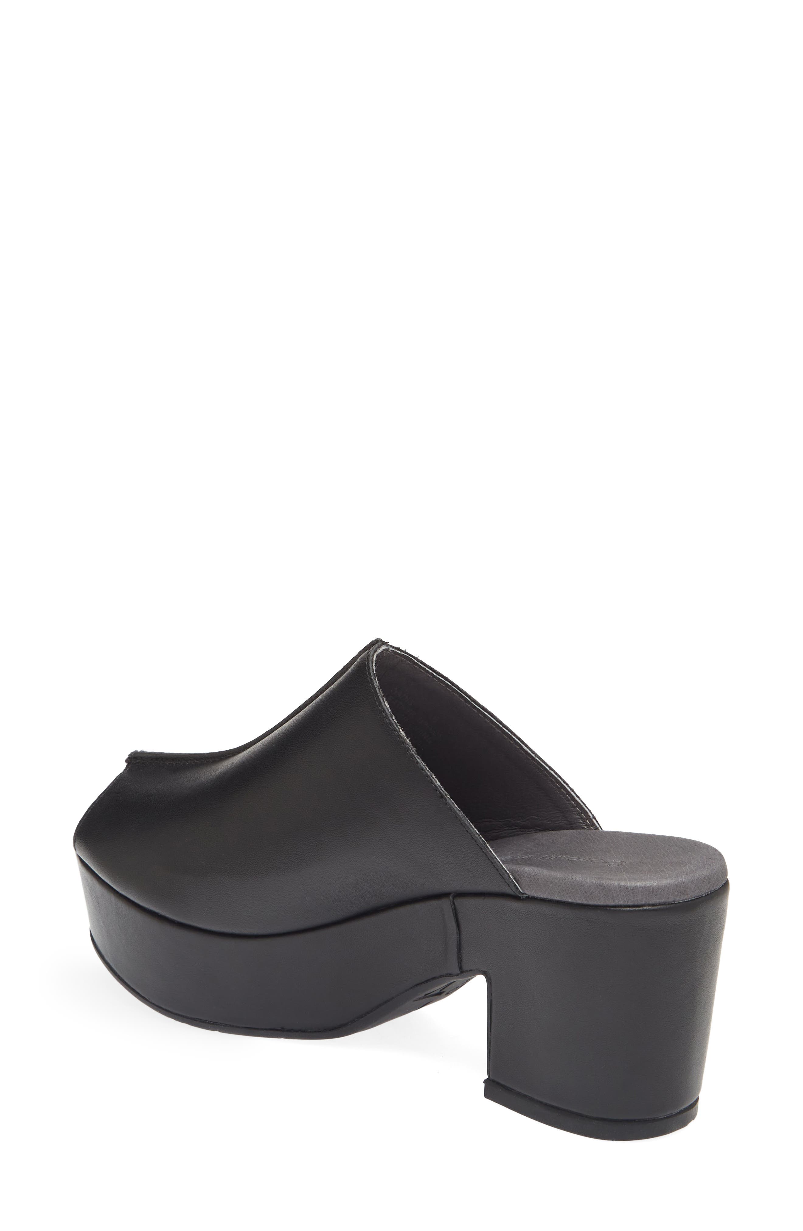 Chocolat Blu Platform Slide Sandal, Alternate, color, Black Leather