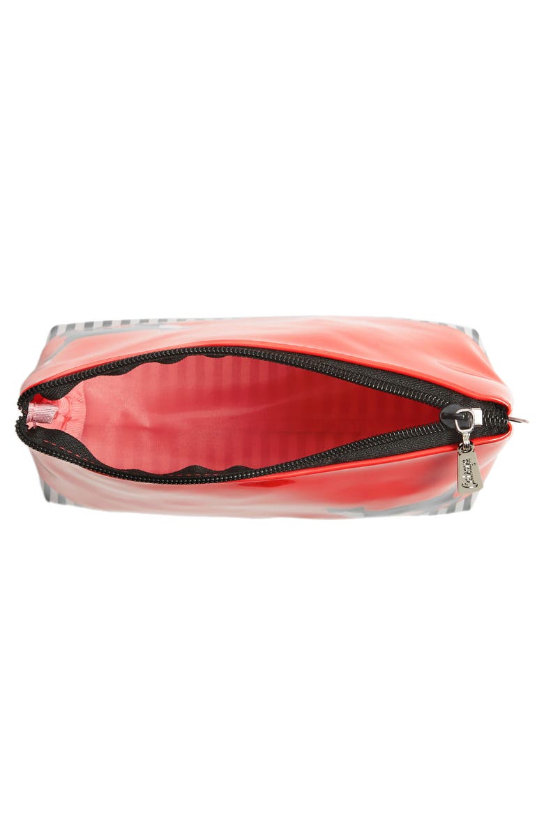 Catseye London Cat On Stripe Cosmetics Case, Alternate, color, 