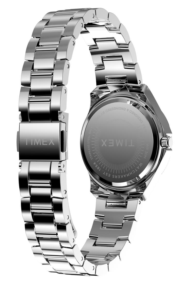 Trend Crystal Bezel Bracelet Watch, 30mm, Alternate, color, SILVER/ WHITE
