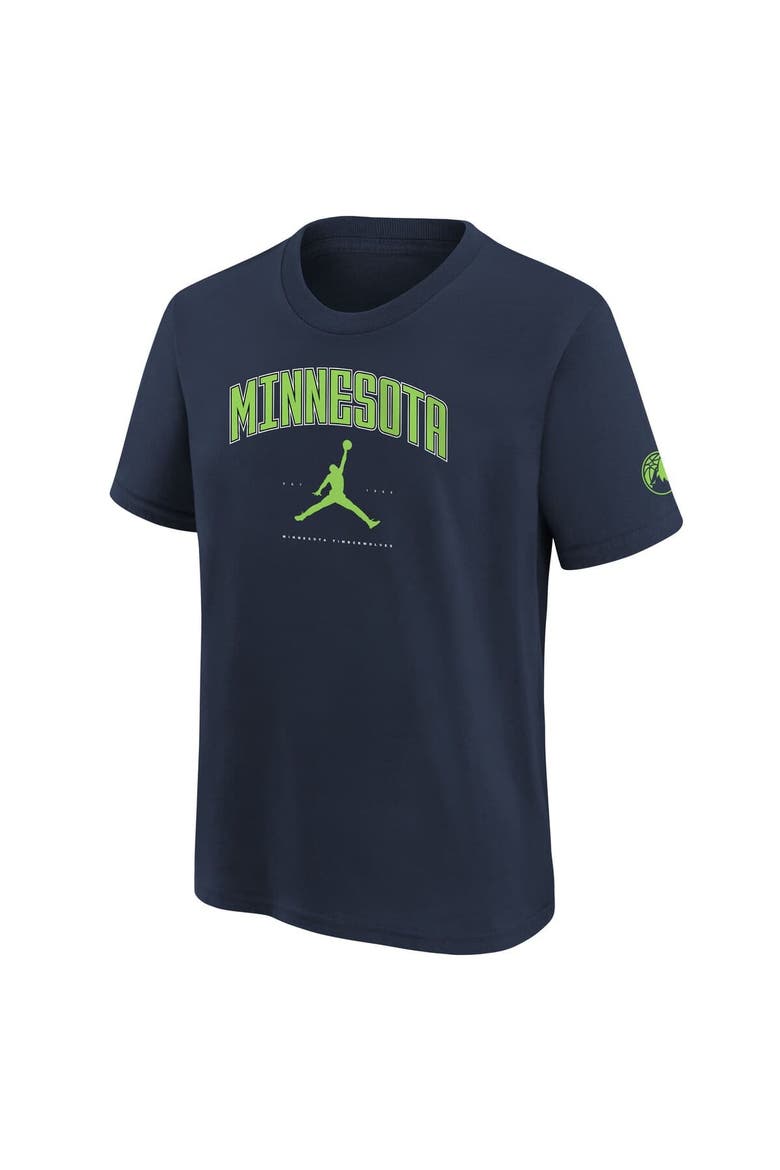 Youth Jordan Brand Navy Minnesota Timberwolves Essential Cities T-Shirt, Alternate, color, Navy