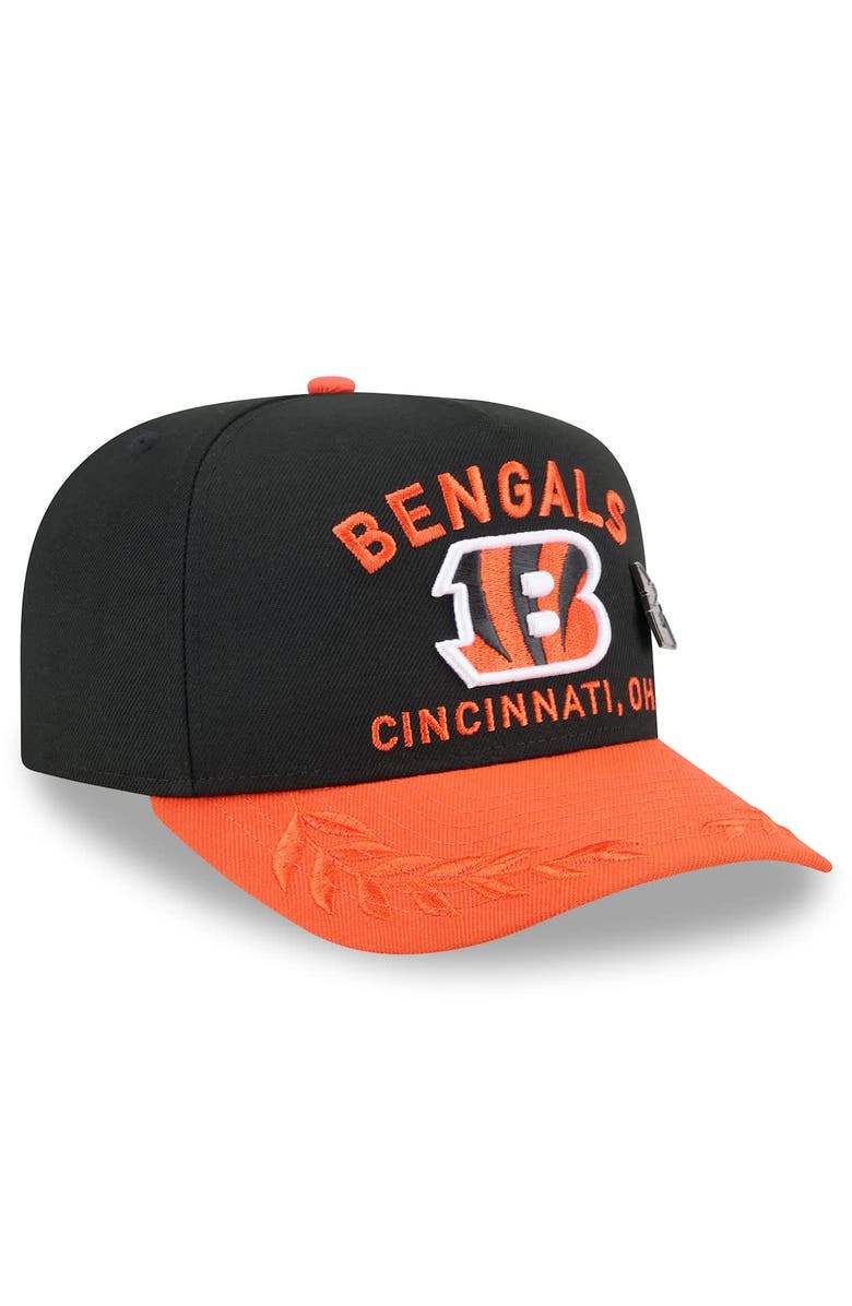 New Era Men's New Era Black/Orange Cincinnati Bengals 2025 NFL Draft On Stage A-Frame 59FIFTY Fitted Hat, Alternate, color, Black
