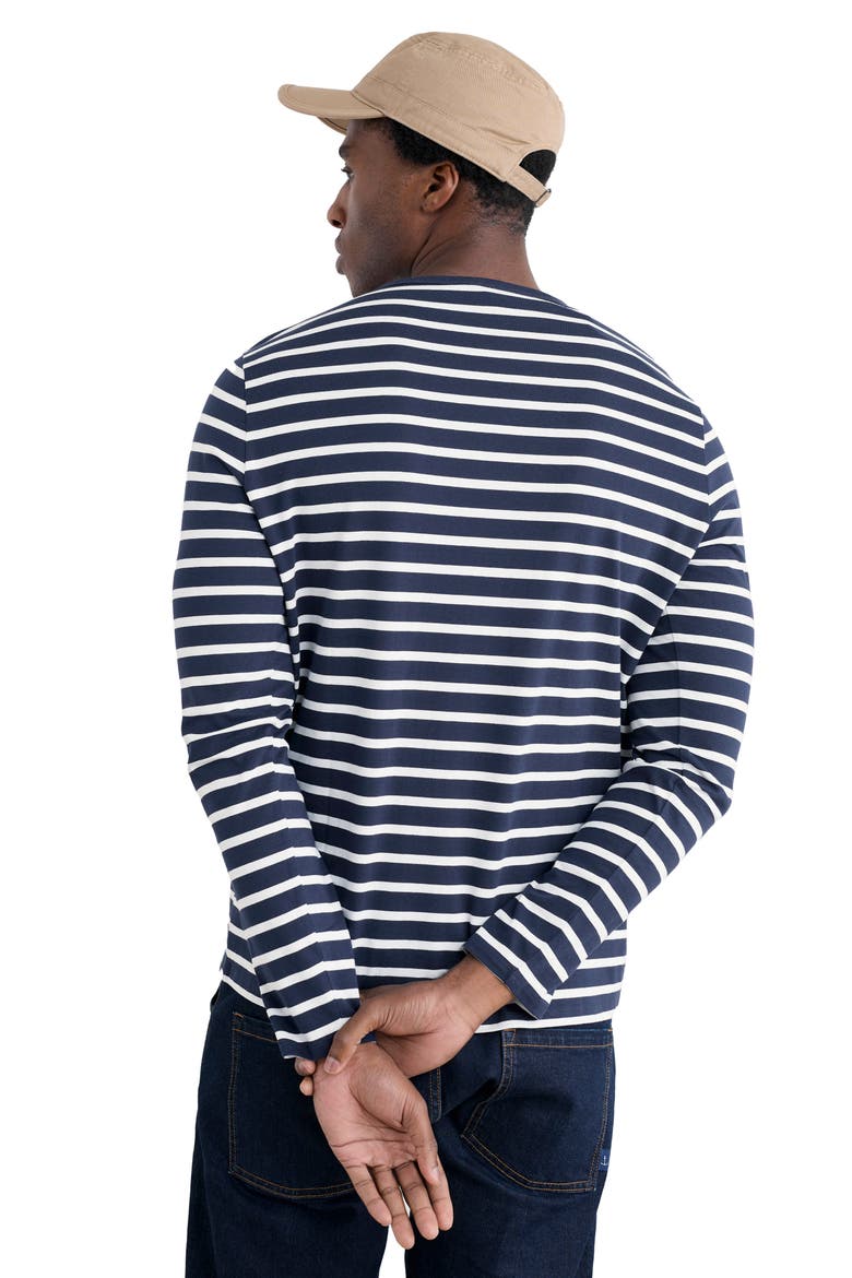 Sailor Stripe Long Sleeve T-Shirt, Alternate, color, BRETON MARITIME CHALK