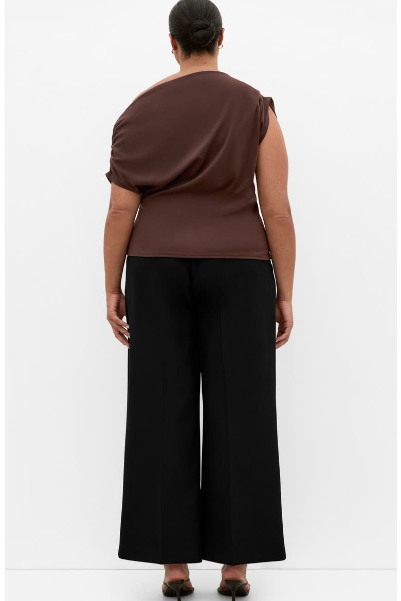 Imani One-Shoulder Top, Alternate, color, CHOCOLATE