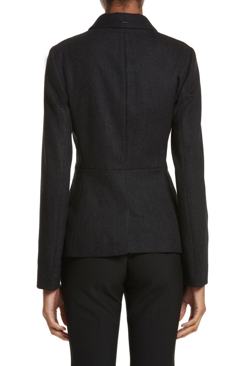 Armani Jeans Side Pleat Blazer, Alternate, color, CHARCOAL