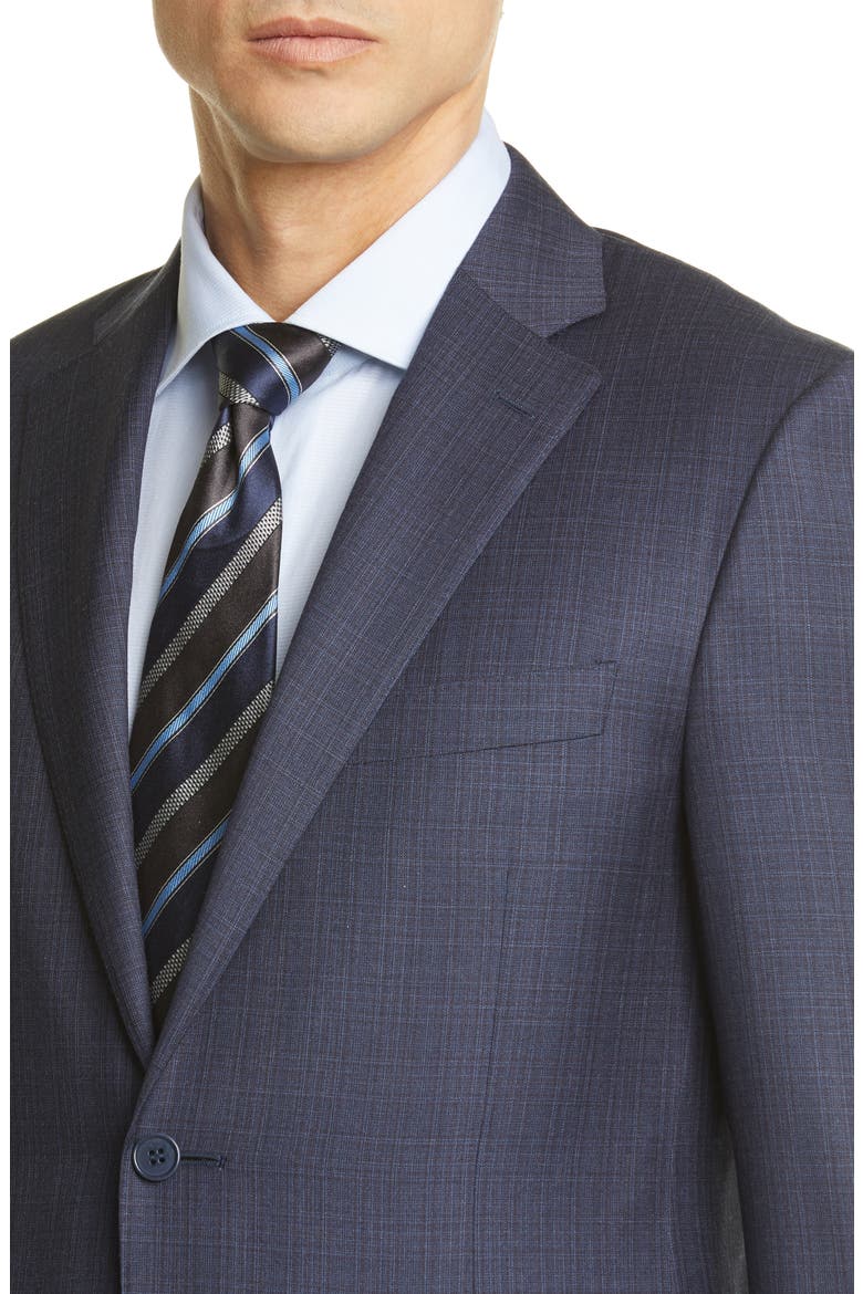 Sienna Soft Plaid Wool Suit, Alternate, color, BLUE