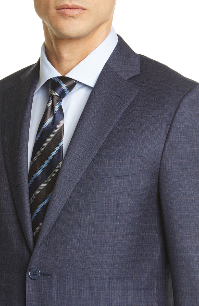 Canali Sienna Soft Plaid Wool Suit, Alternate, color, 