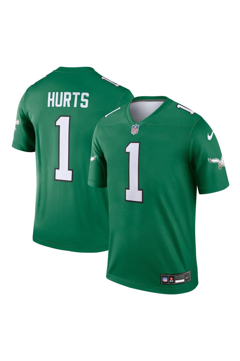 Men's Nike Jalen Hurts Kelly Green Philadelphia Eagles Alternate Legend Player Jersey, Main, color, Kelly Green