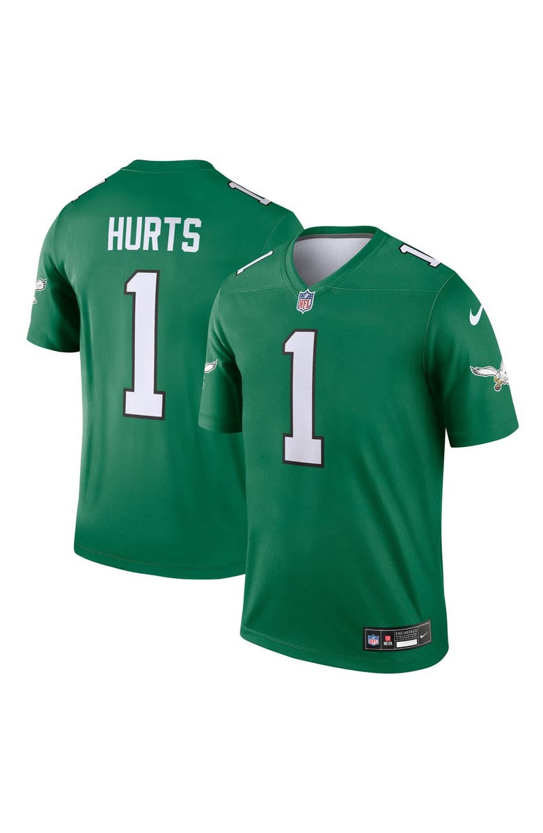 Nike Men's Nike Jalen Hurts Kelly Green Philadelphia Eagles Alternate Legend Player Jersey, Main, color, Kelly Green