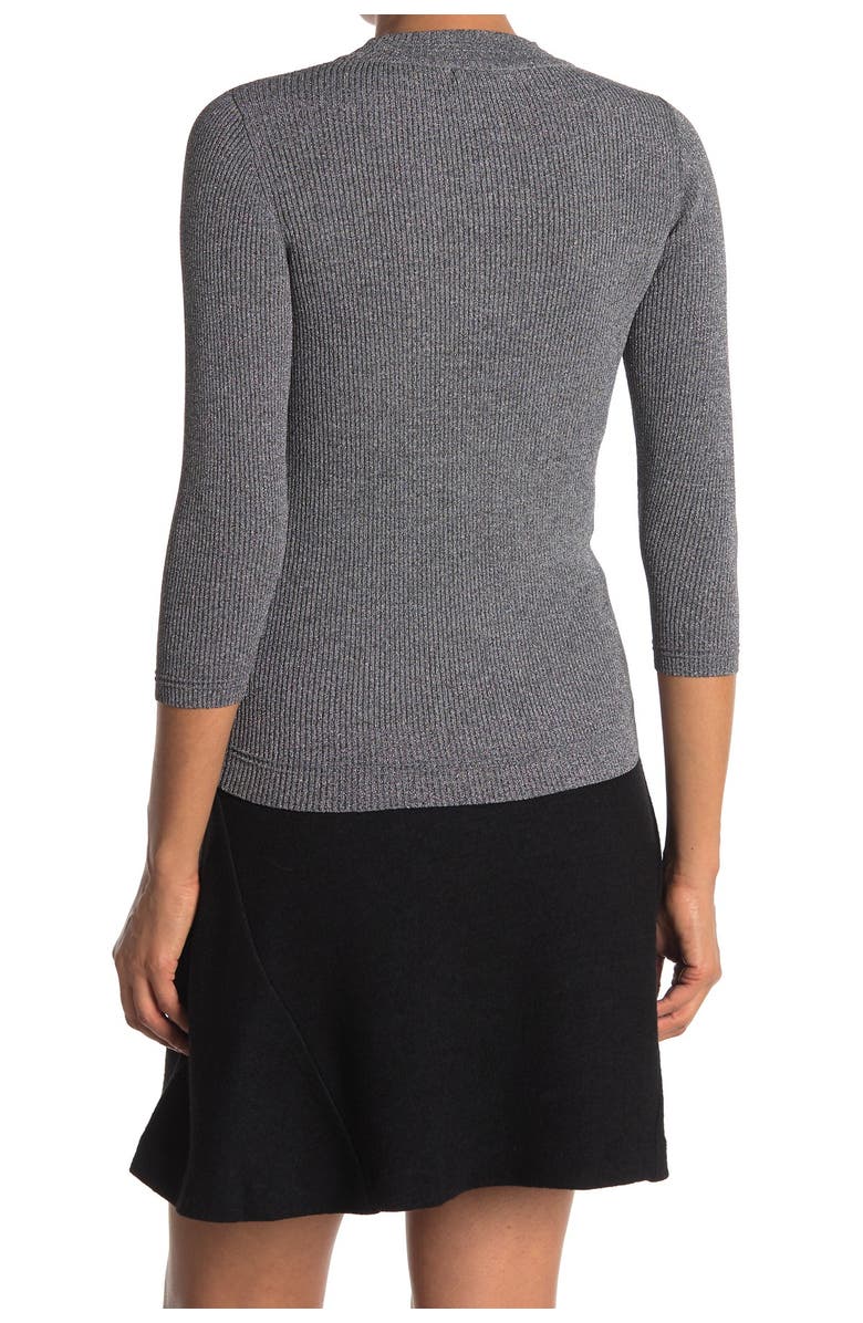 FRNCH Collared 3/4 Sleeve Midi Shift Dress, Main, color,