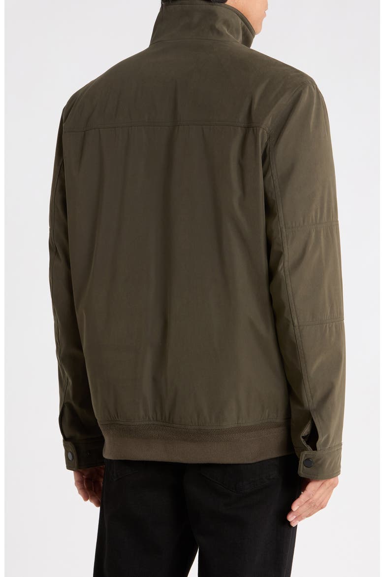 Faux Shearling Lined Microfiber Jacket, Alternate, color, OLIVE
