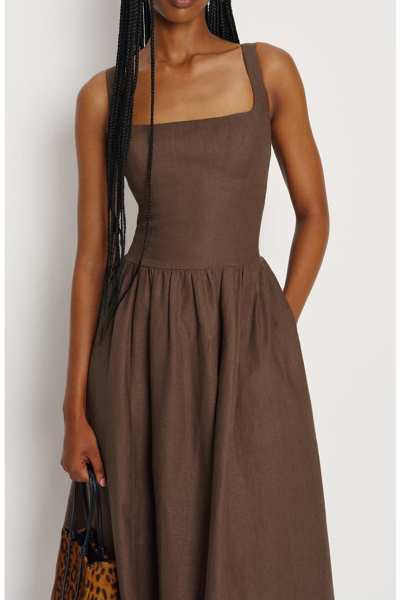 Janu Linen Sundress, Alternate, color, CHOCOLATE CAKE