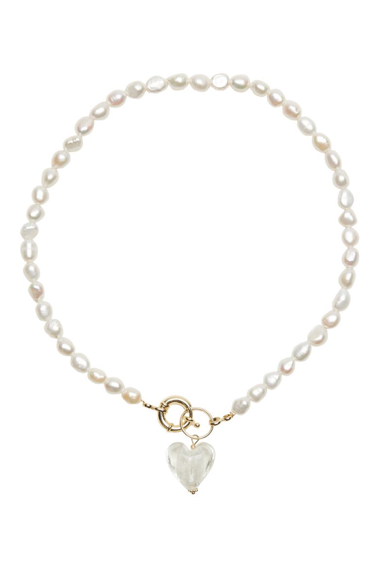 Lisa Freshwater Pearl Necklace, Main, color, WHITE