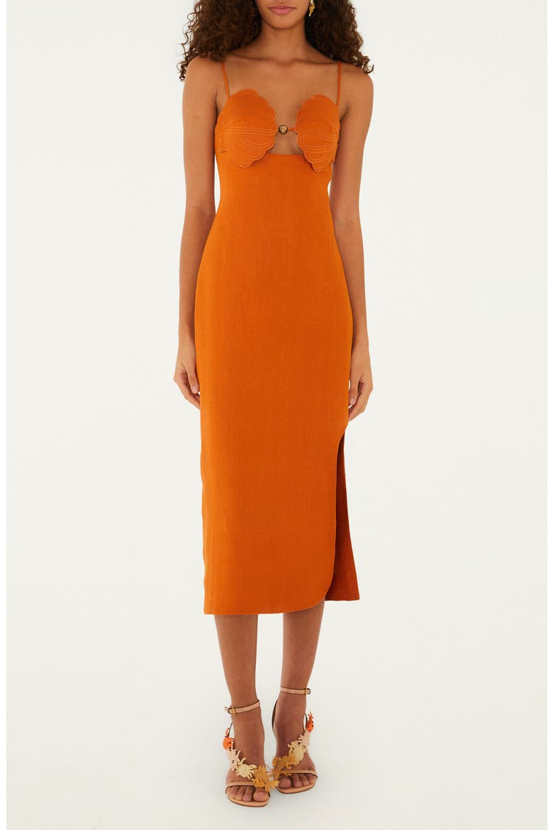 Terra Cotta Sleeveless Midi Dress, Main, color, TERRACOTA