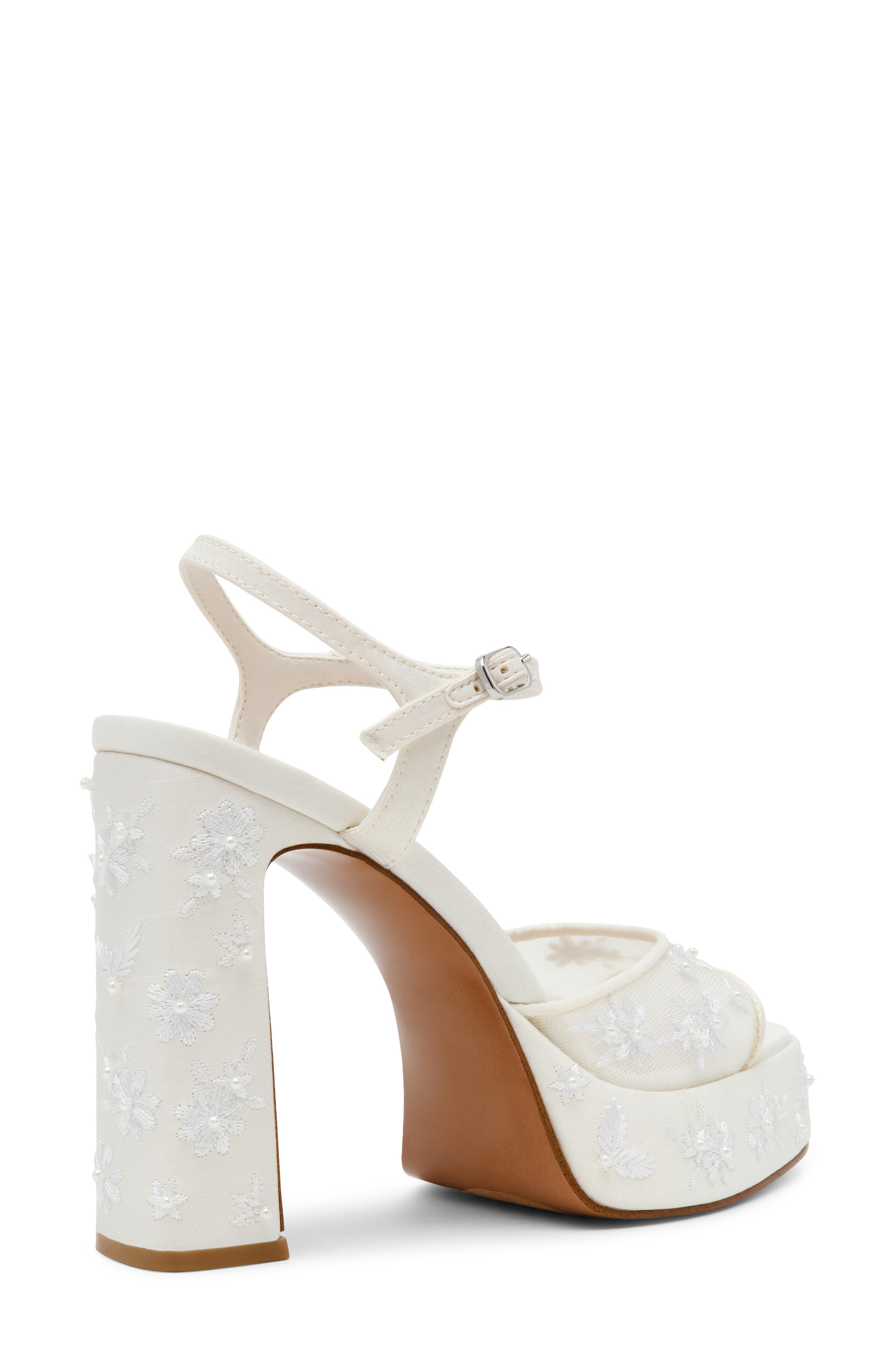 Steve Madden Lianda Platform Sandal, Alternate, color, White Mesh