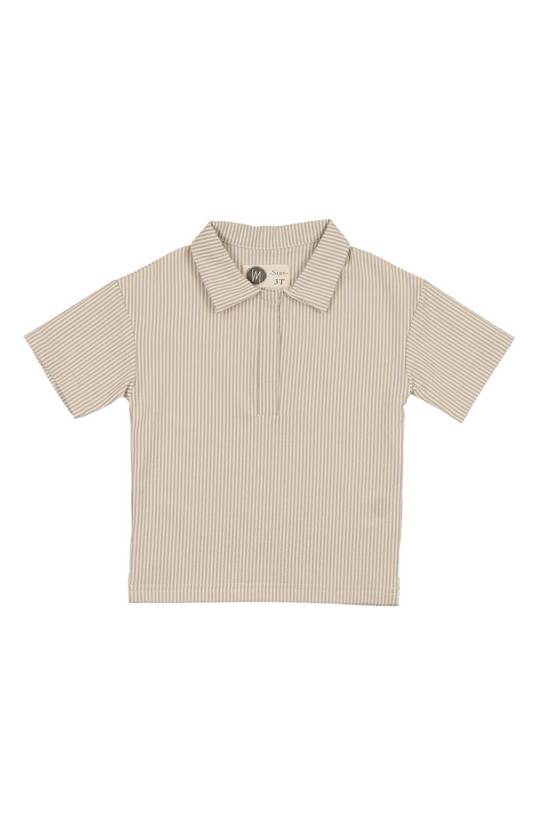 Manière Kids' Stripe Seersucker Polo, Main, color, 