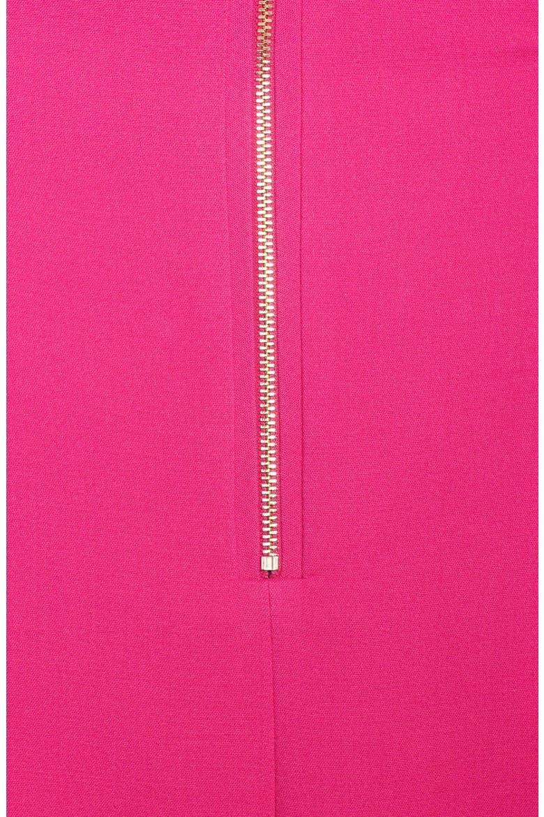 Cap Sleeve Crepe Fit & Flare Dress, Alternate, color, PINK
