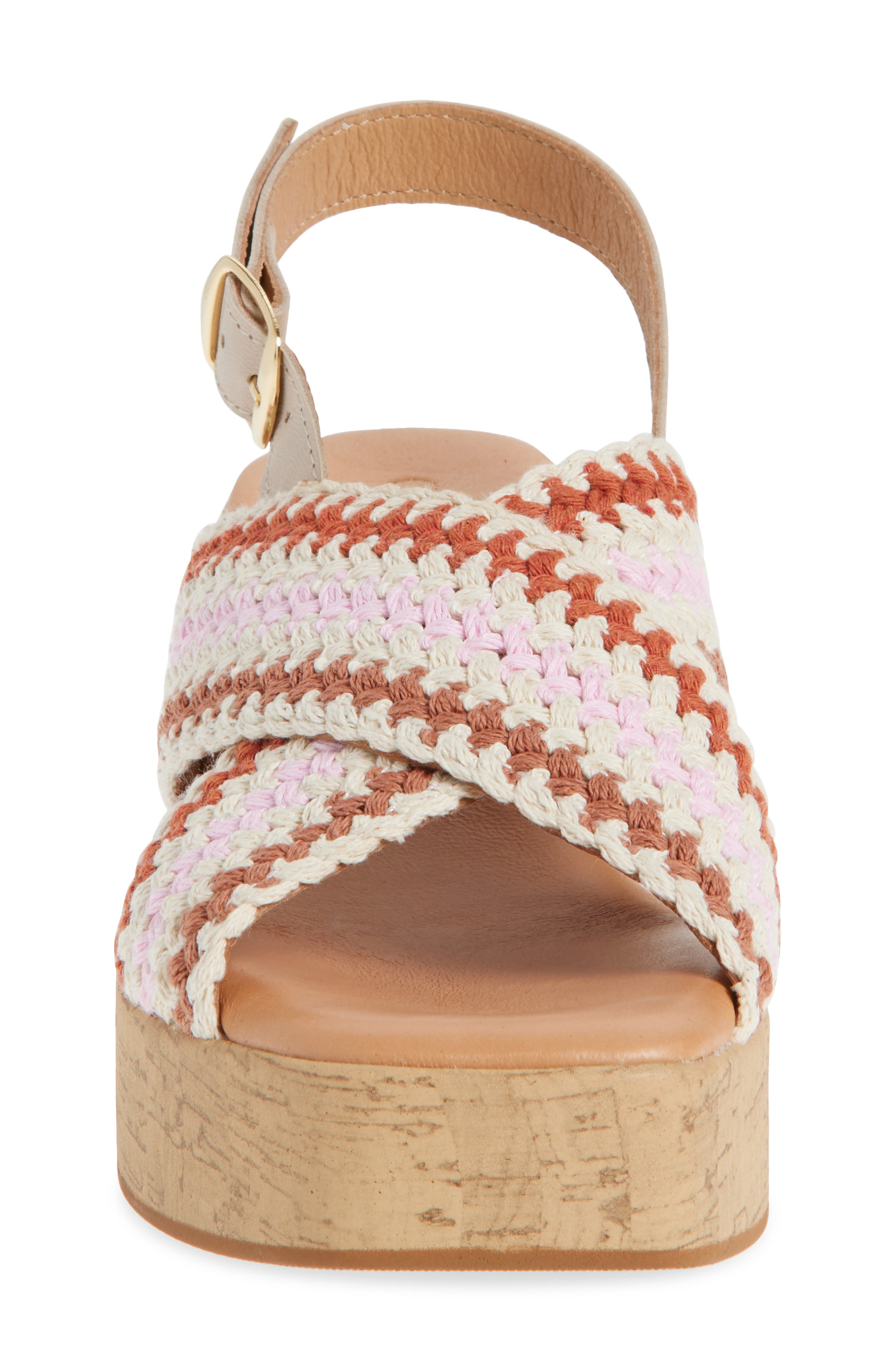 Cordani Malin Platform Sandal, Alternate, color, Multi Crochet