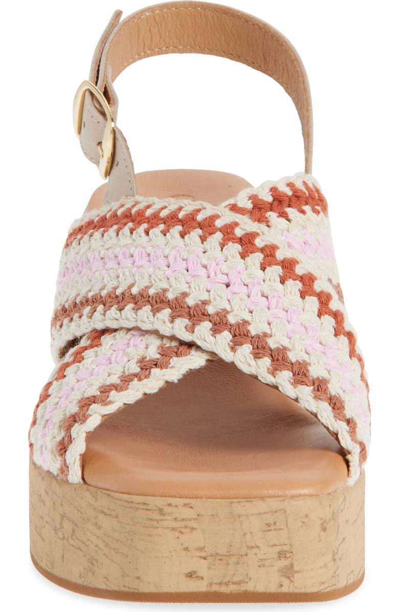 Cordani Malin Platform Sandal, Alternate, color, Multi Crochet
