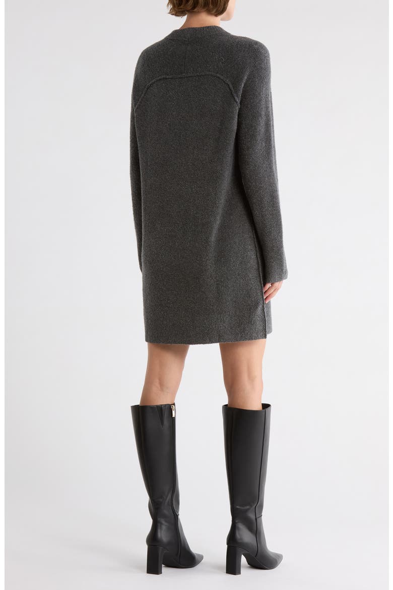 Raglan Sleeve Sweater Dress, Alternate, color, GREY MEDIUM CHARCOAL HEATHER