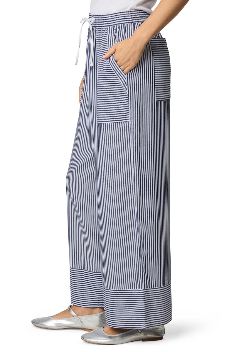 Splendid Ella Stripe Wide Leg Pants, Alternate, color, Navy Blue/ White