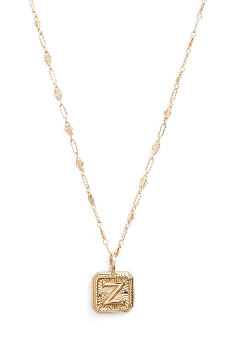 Harlow Initial Pendant Necklace, Main, color, GOLD - Z