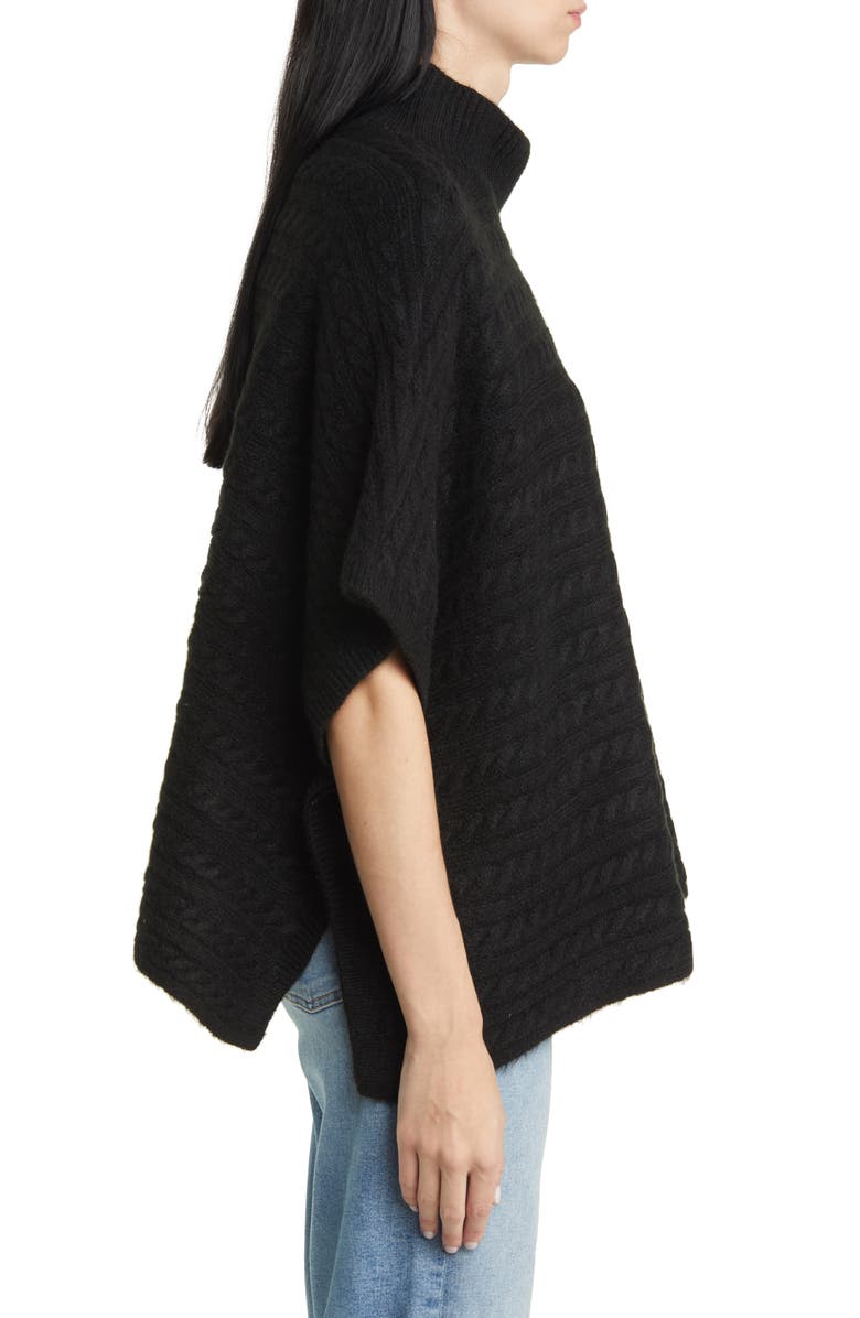 beachlunchlounge Sinclaire Cable Knit Poncho, Alternate, color,