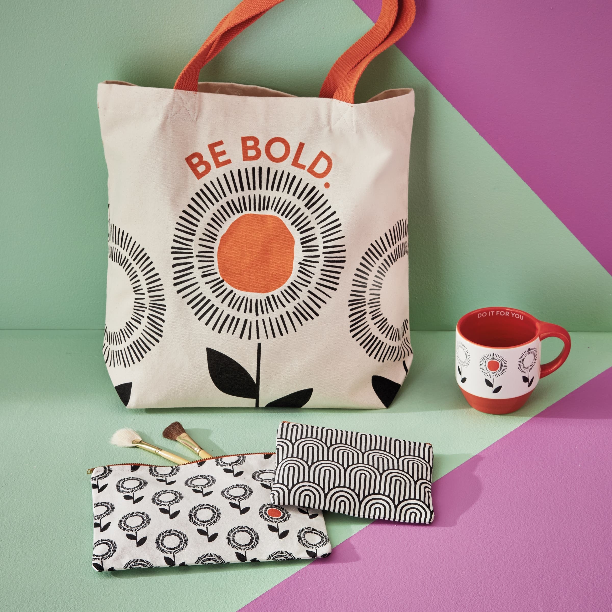 tag Be Bold Tote Orange Cotton Everyday, Alternate, color, Orange