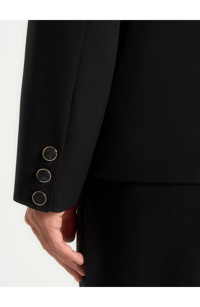 Manière De Voir Didier Double Breasted Tailored Suit Jacket, Alternate, color, Black