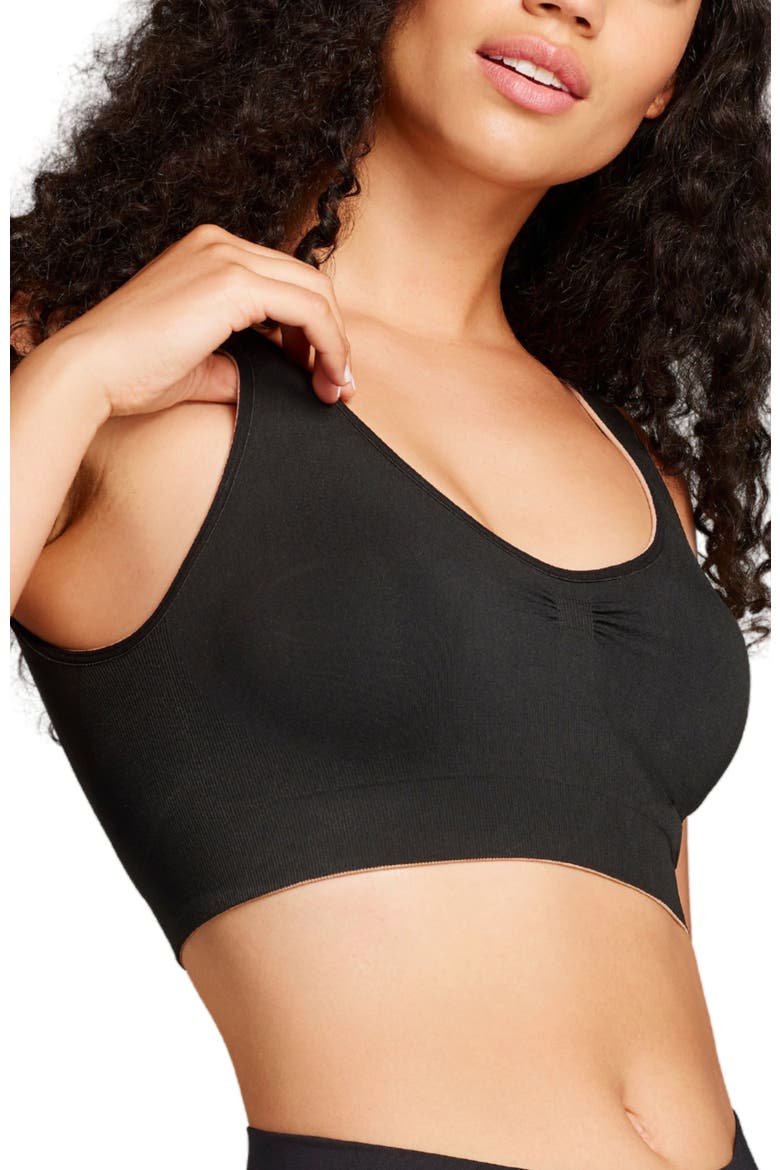 Sculpt Reversible Bra, Alternate, color, Black/taupe