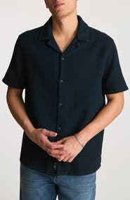 Mavi Jeans Waffle Knit Camp Shirt