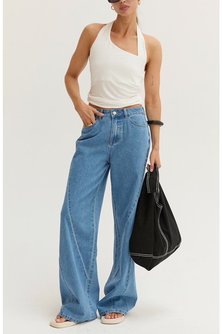 Wide Leg Denim Pants, Alternate, color, Denim Blue
