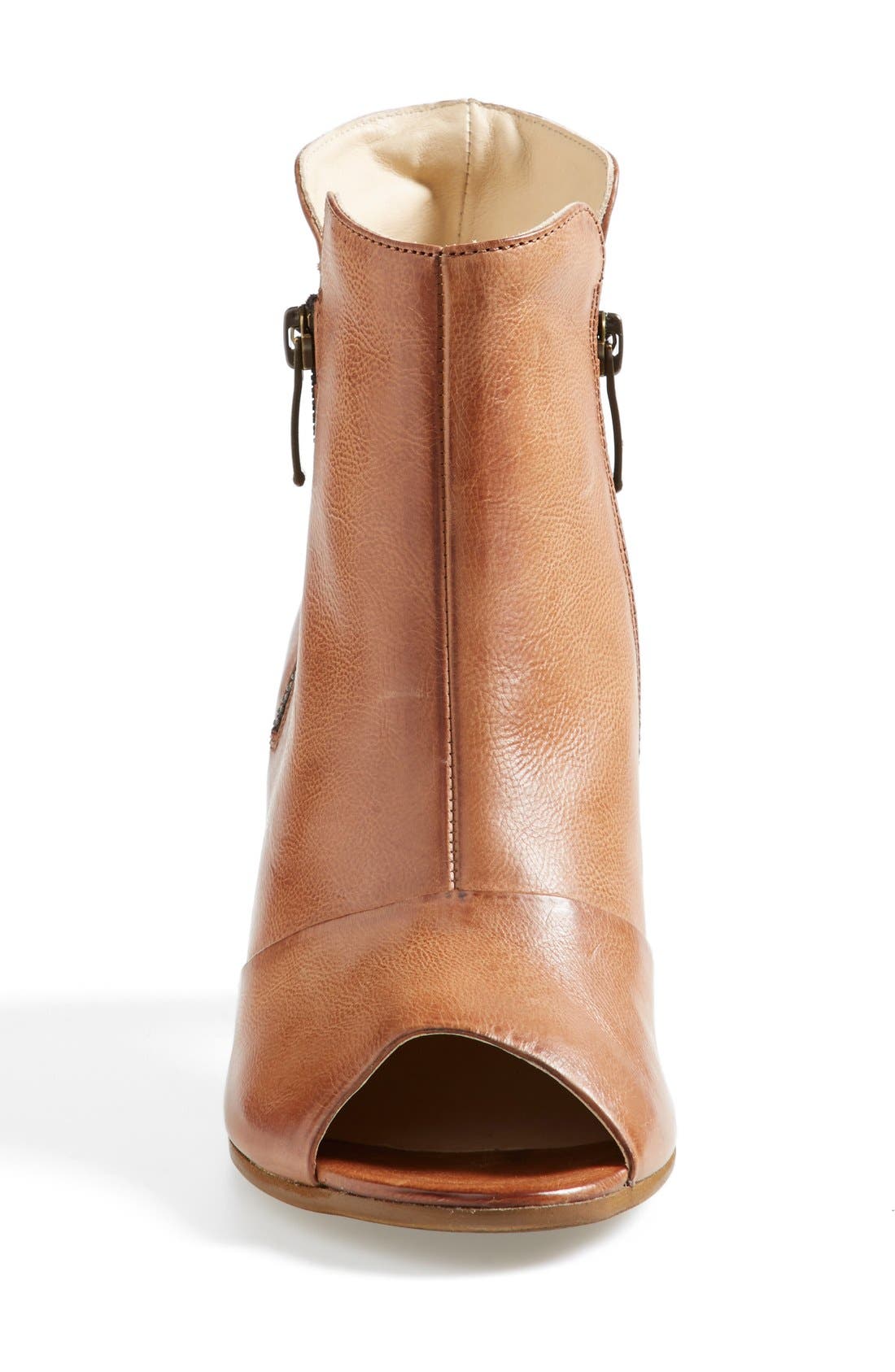 'Bellini' Peep Toe Bootie, Alternate, color, CUOIO LEATHER